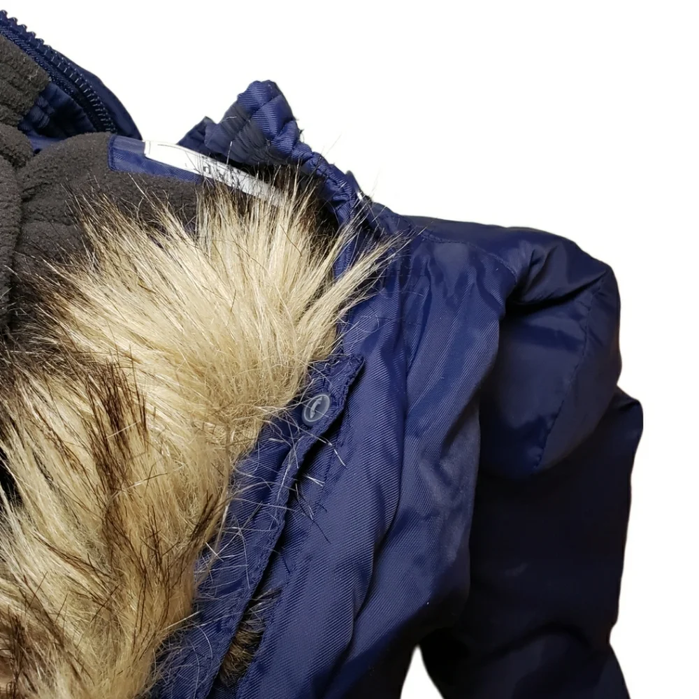 Baby Gap 18-24m Navy Fur Hooded Warmest Parka Winter Coat Jacket